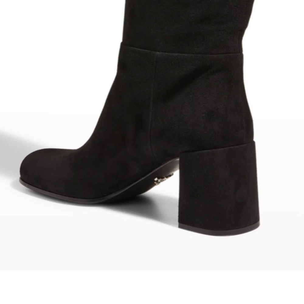 COPY - Knee HighSuede Prada Boot (Black) - Picture 6 of 13